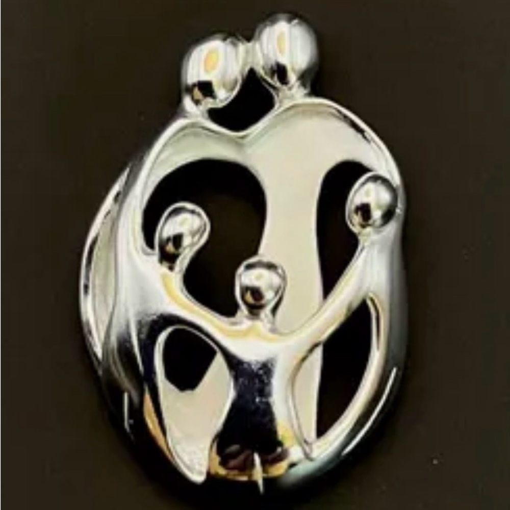 Sterling Silver Carolyn, Polak (KP)happy family of five